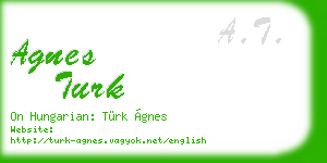agnes turk business card